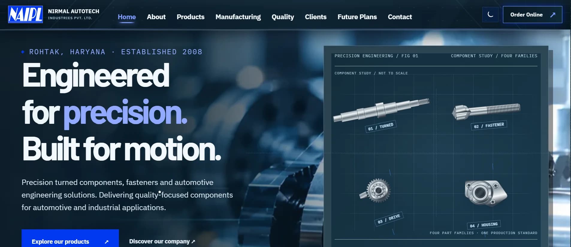 Nirmal Autotech website preview