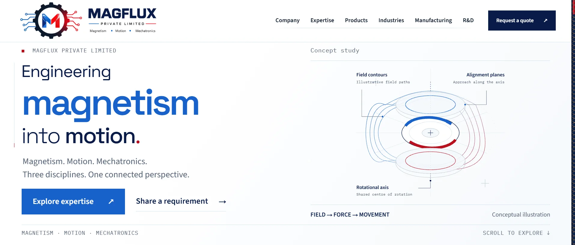 MAGFLUX website homepage screenshot